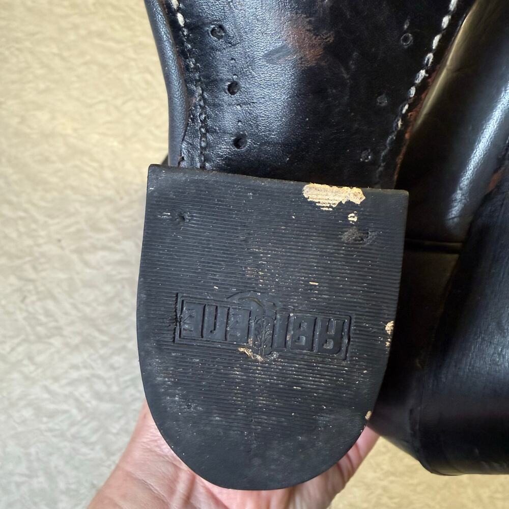 Abilene Women’s Black Leather Cowboy Boots Size 6.5 Western Made USA - Picture 10 of 12